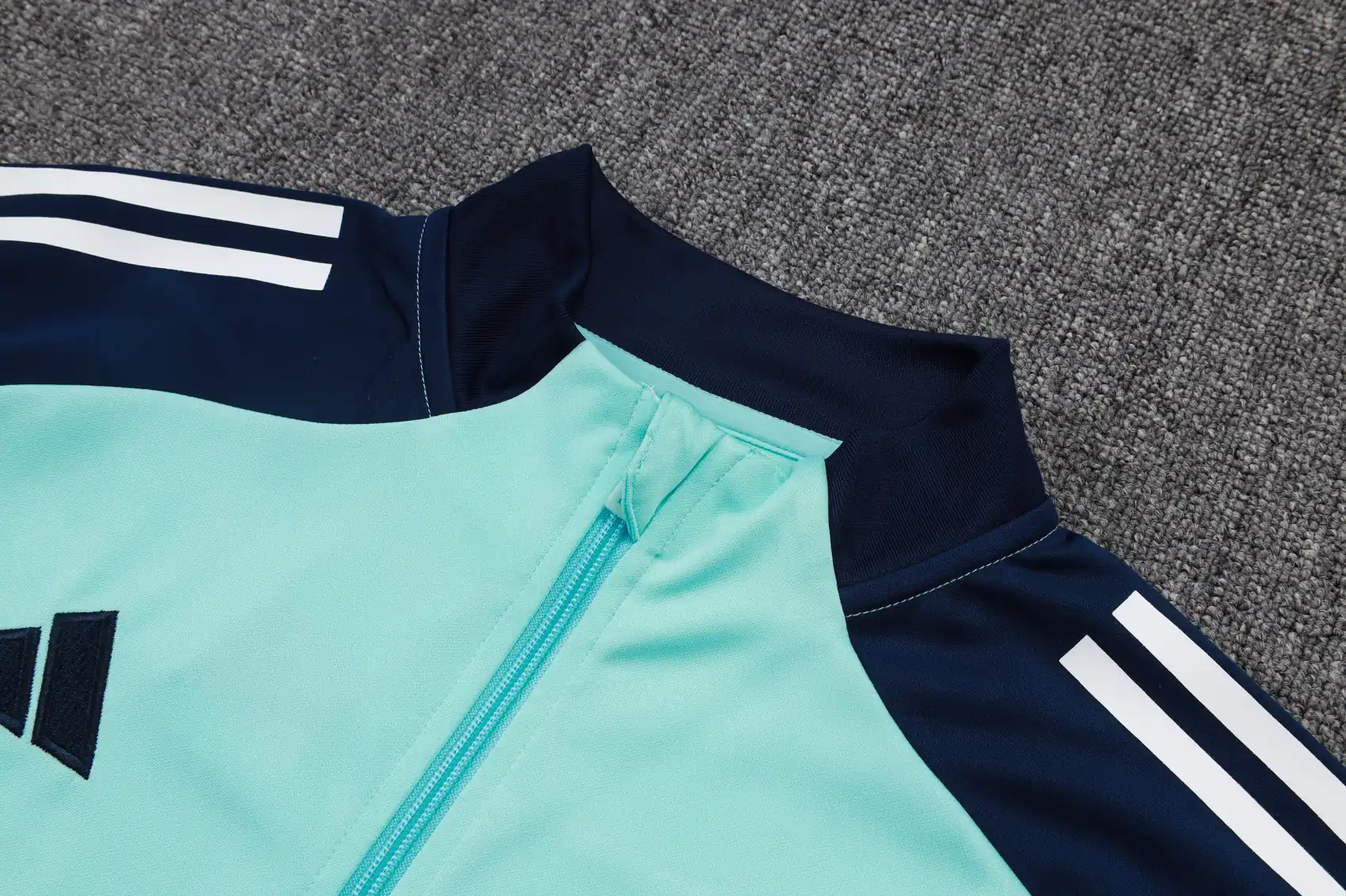 A2548# 2526 Full-Zip Football Jacket Kit (Top+Pants) Arsenal Light Green - Image 6