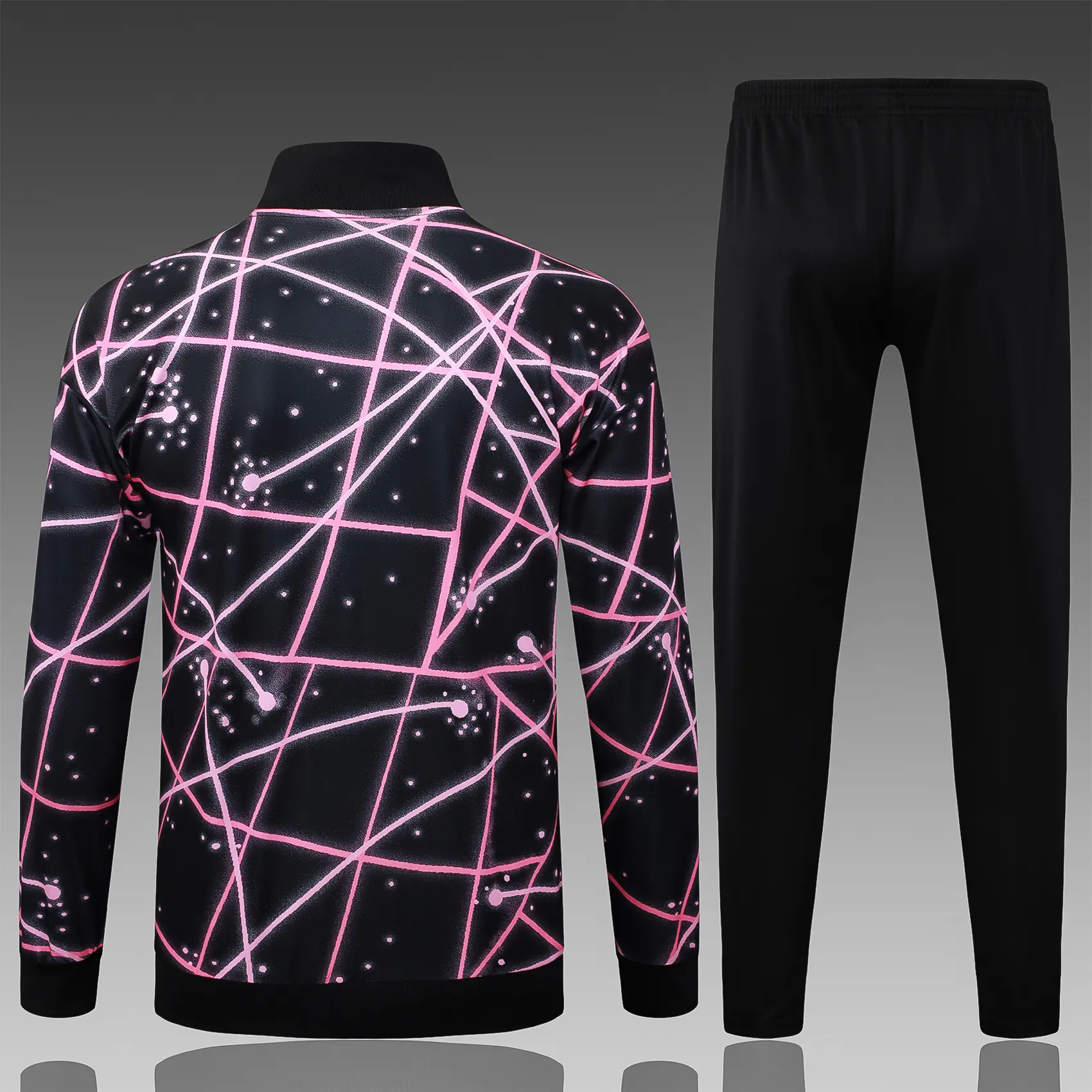 A2556# 2526 Full-Zip Football Jacket Kit (Top+Pants) Paris Jordan Black Starry Ink Edition - Image 3