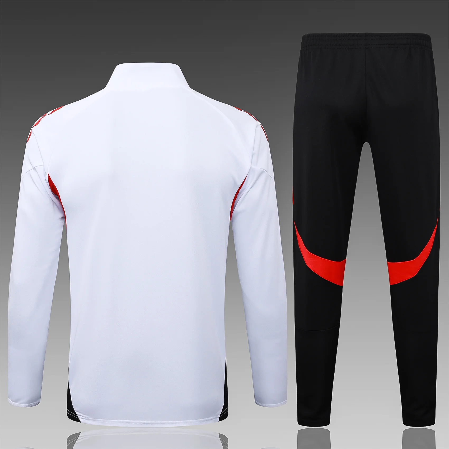 A2558# 2526 Full-Zip Football Jacket Kit (Top+Pants) Bayern Munich White - Image 5