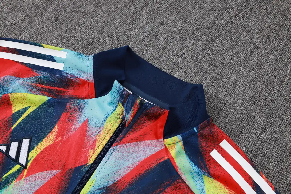A2561# 2526 Full-Zip Football Jacket Kit (Top+Pants) Arsenal Colorful - Image 4