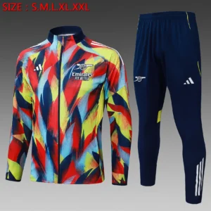 A2561# 2526 Full-Zip Football Jacket Kit (Top+Pants) Arsenal Colorful