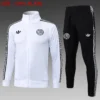 A2564# 2526 Full-Zip Football Jacket Kit (Top+Pants) Germany White 125th Anniversary Edition (Black Trim on Three Sides)