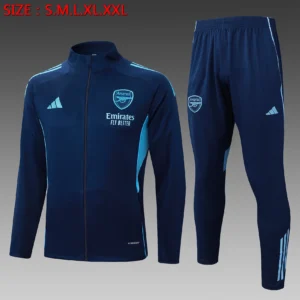 A2565# 2526 Full-Zip Football Jacket Kit (Top+Pants) Arsenal Royal Blue