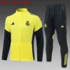 A2566# 2526 Full-Zip Football Jacket Kit (Top+Pants) Real Madrid Yellow