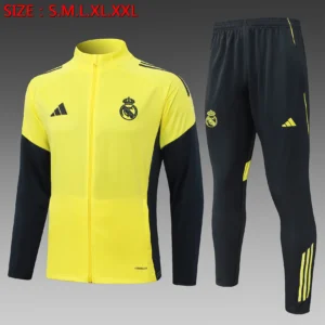 A2566# 2526 Full-Zip Football Jacket Kit (Top+Pants) Real Madrid Yellow