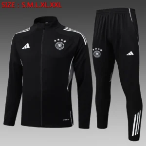 A2573# 2526 Full-Zip Football Jacket Kit (Top+Pants) Germany Black