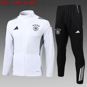 A2578# 2526 Full-Zip Football Jacket Kit (Top+Pants) Germany White