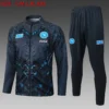 A2583# 2526 Full-Zip Football Jacket Kit (Top+Pants) Naples Dark Gray Ink Edition