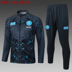 A2583# 2526 Full-Zip Football Jacket Kit (Top+Pants) Naples Dark Gray Ink Edition