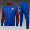 A803# 2425 Full-Zip Football Jacket Kit (Top+Pants) Barcelona Royal Blue Colorful