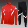 A804# 2425 Full-Zip Football Jacket Kit (Top+Pants) Bayern Munich Red (Trefoil Adidas Logo)