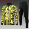 A807# 2425 Full-Zip Football Jacket Kit (Top+Pants) Brazil Yellow Ink Edition