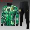 A810# 2425 Full-Zip Football Jacket Kit (Top+Pants) Brazil Green Ink Edition