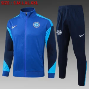 A813# 2425 Full-Zip Football Jacket Kit (Top+Pants) Chelsea Royal Blue Colorful