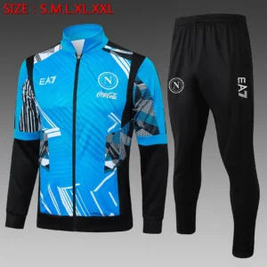 A823# 2425 Full-Zip Football Jacket Kit (Top+Pants) Naples Lake Blue Ink Edition