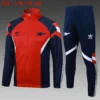 A824# 2425 Full-Zip Football Jacket Kit (Top+Pants) Arsenal Red Retro
