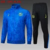 A825# 2425 Full-Zip Football Jacket Kit (Top+Pants) Barcelona Royal Blue Colorful Ink Edition