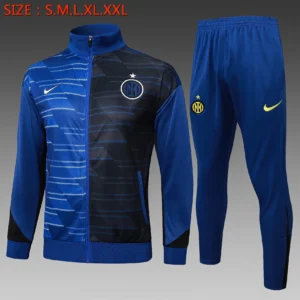 A833# 2425 Full-Zip Football Jacket Kit (Top+Pants) Inter Milan Royal Blue Ink Edition