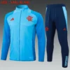 A842# 2425 Full-Zip Football Jacket Kit (Top+Pants) Flamengo Light Blue