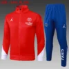 A874# 2425 Full-Zip Football Jacket Kit (Top+Pants) Paris Jordan Red