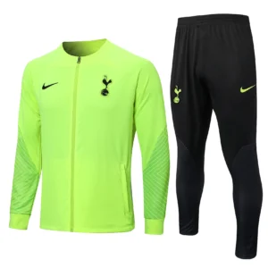 A615# 22-23 Full-Zip Football Jacket Kit (Top+Pants) Tottenham Hotspur Fluorescent Green