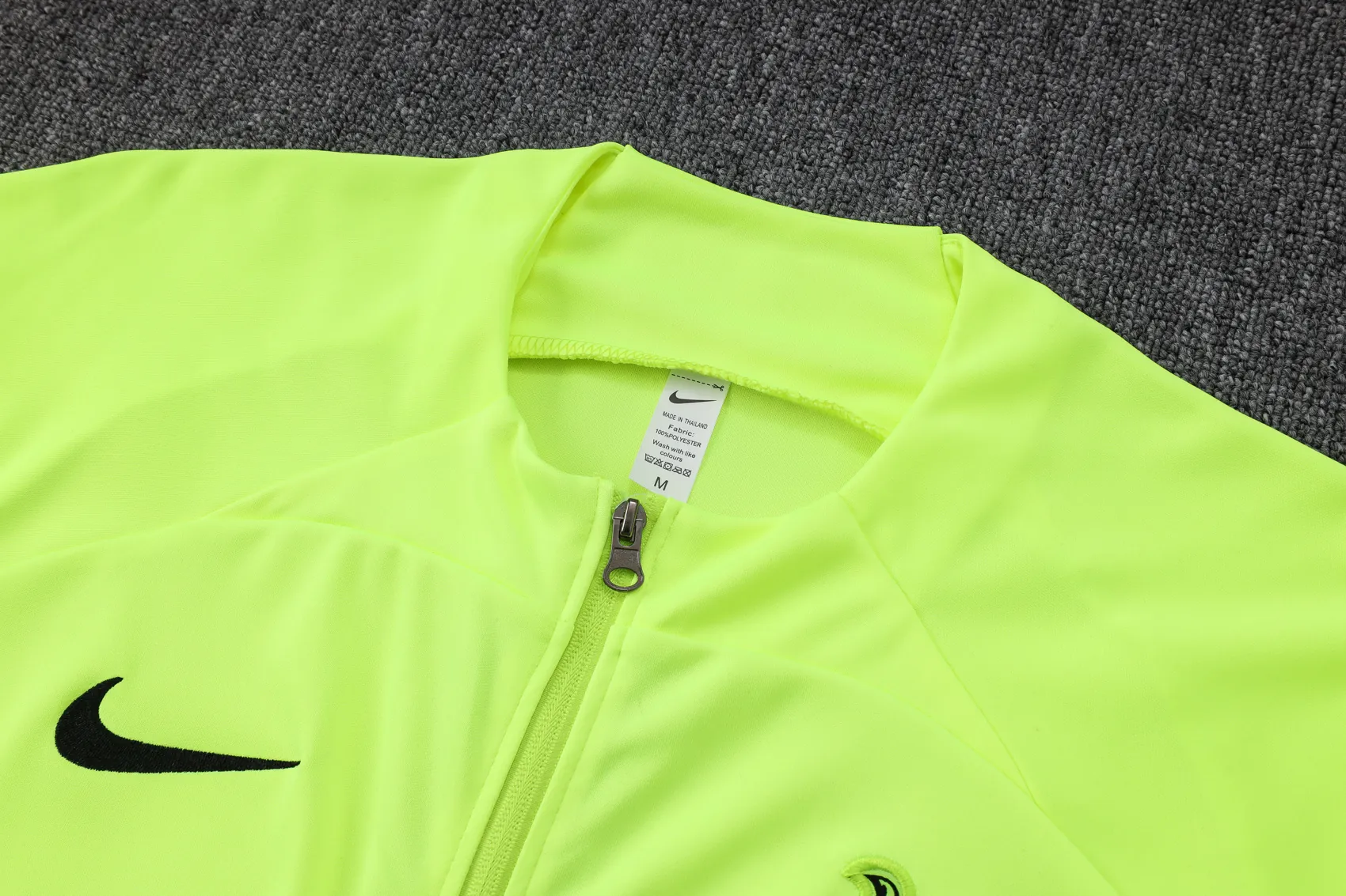 A615# 22-23 Full-Zip Football Jacket Kit (Top+Pants) Tottenham Hotspur Fluorescent Green - Image 6