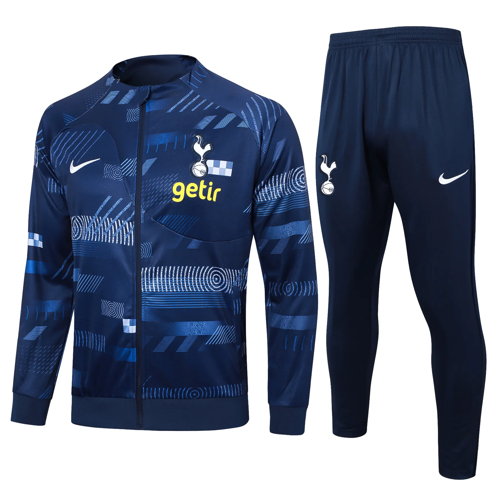A718# 23-24 Full-Zip Football Jacket Kit (Top+Pants) Tottenham Hotspur Royal Blue