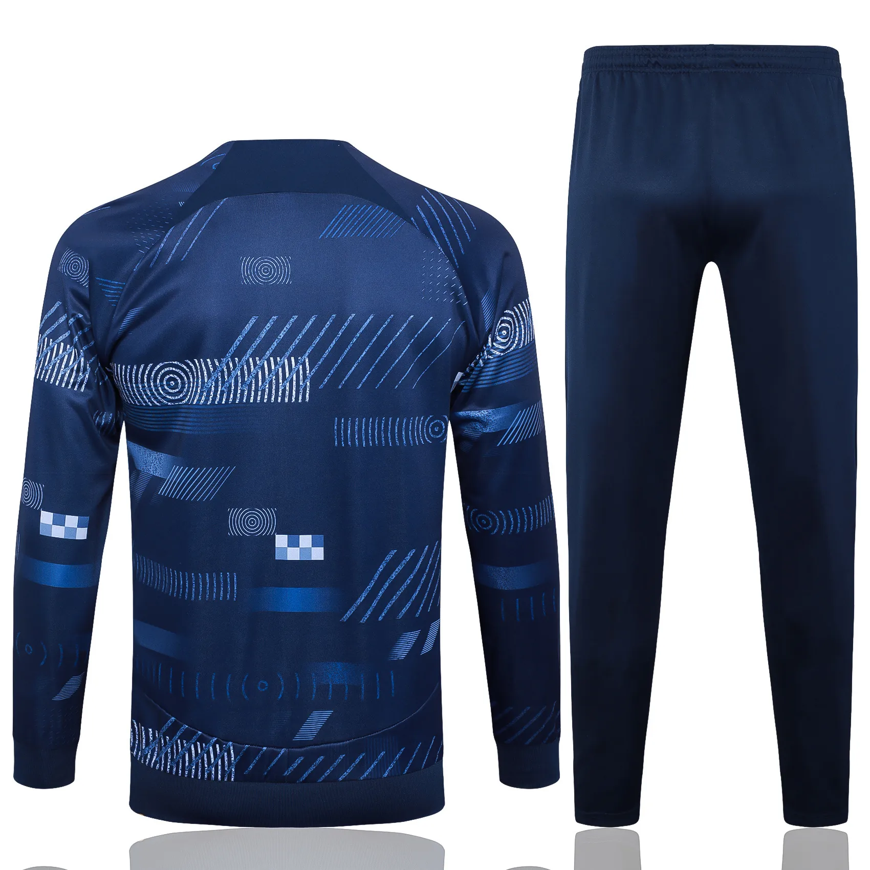 A718# 23-24 Full-Zip Football Jacket Kit (Top+Pants) Tottenham Hotspur Royal Blue - Image 3
