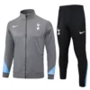 A762# 24-25 Full-Zip Football Jacket Kit (Top+Pants) Tottenham Hotspur Dark Gray