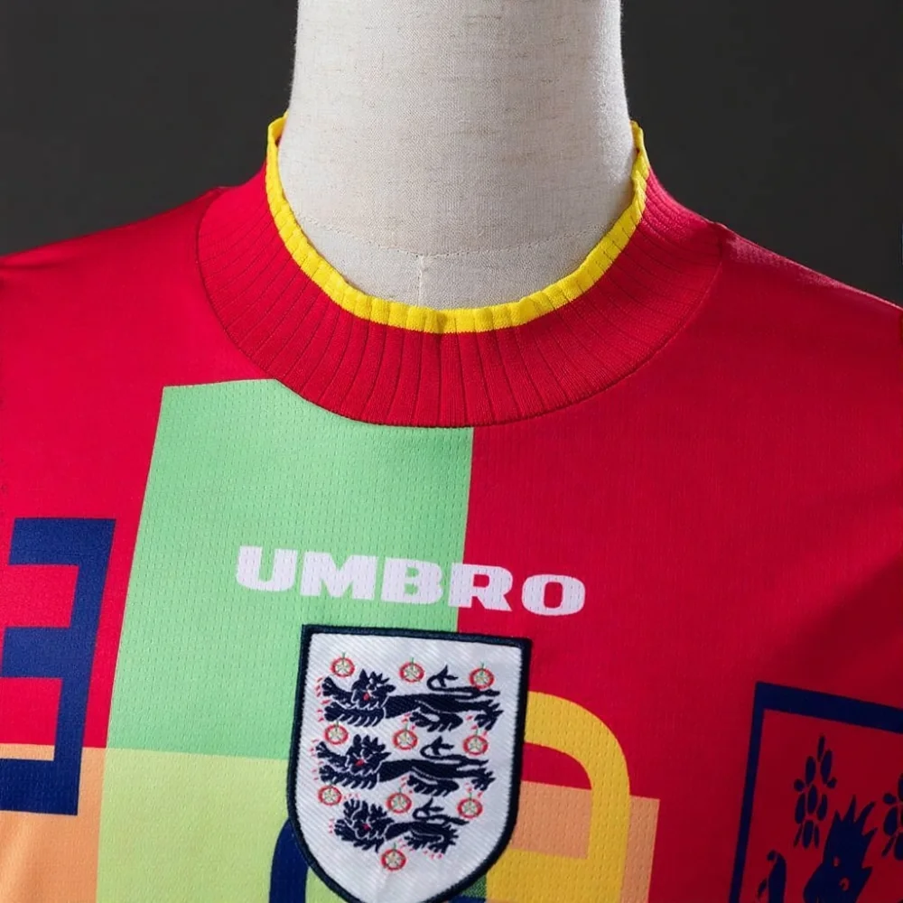 England 1996 Goalkeeper Long Sleeve Retro Jersey S-XXL - Image 3