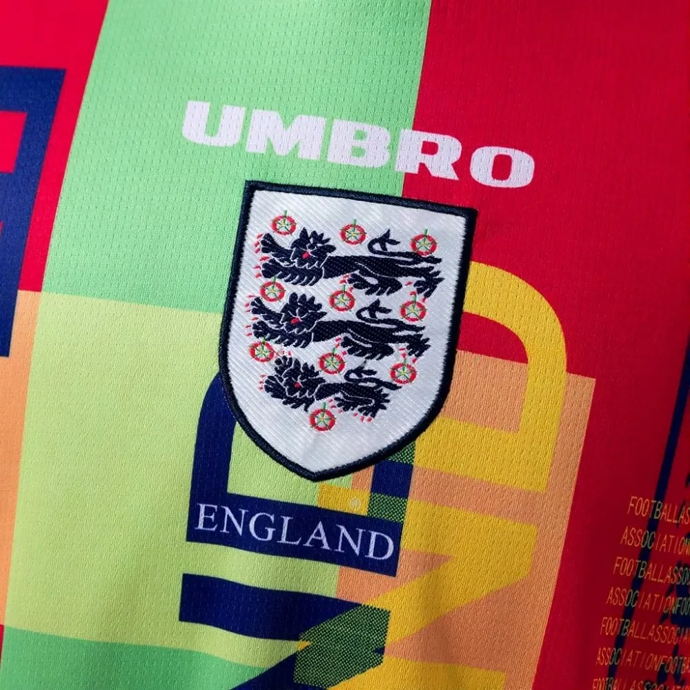 England 1996 Goalkeeper Long Sleeve Retro Jersey S-XXL - Image 4