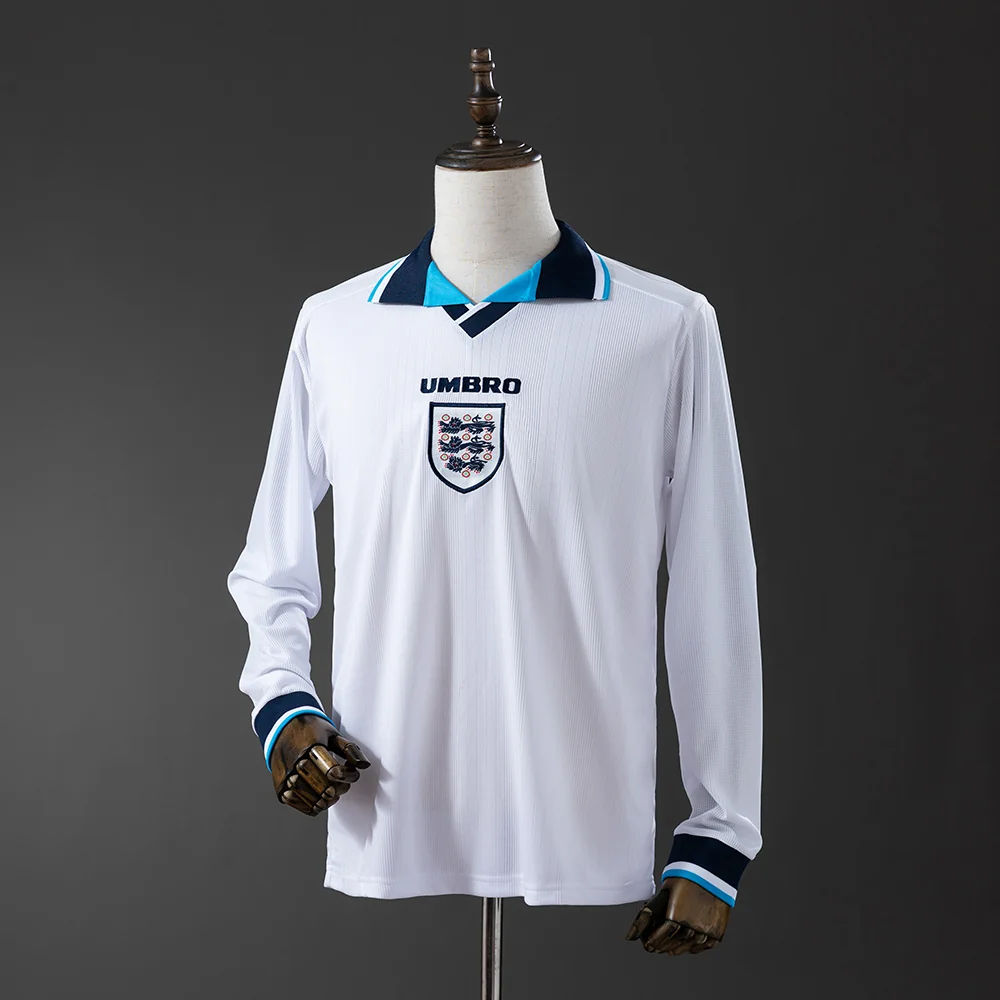 England 1996 Home Long Sleeve Retro Jersey S-XXL
