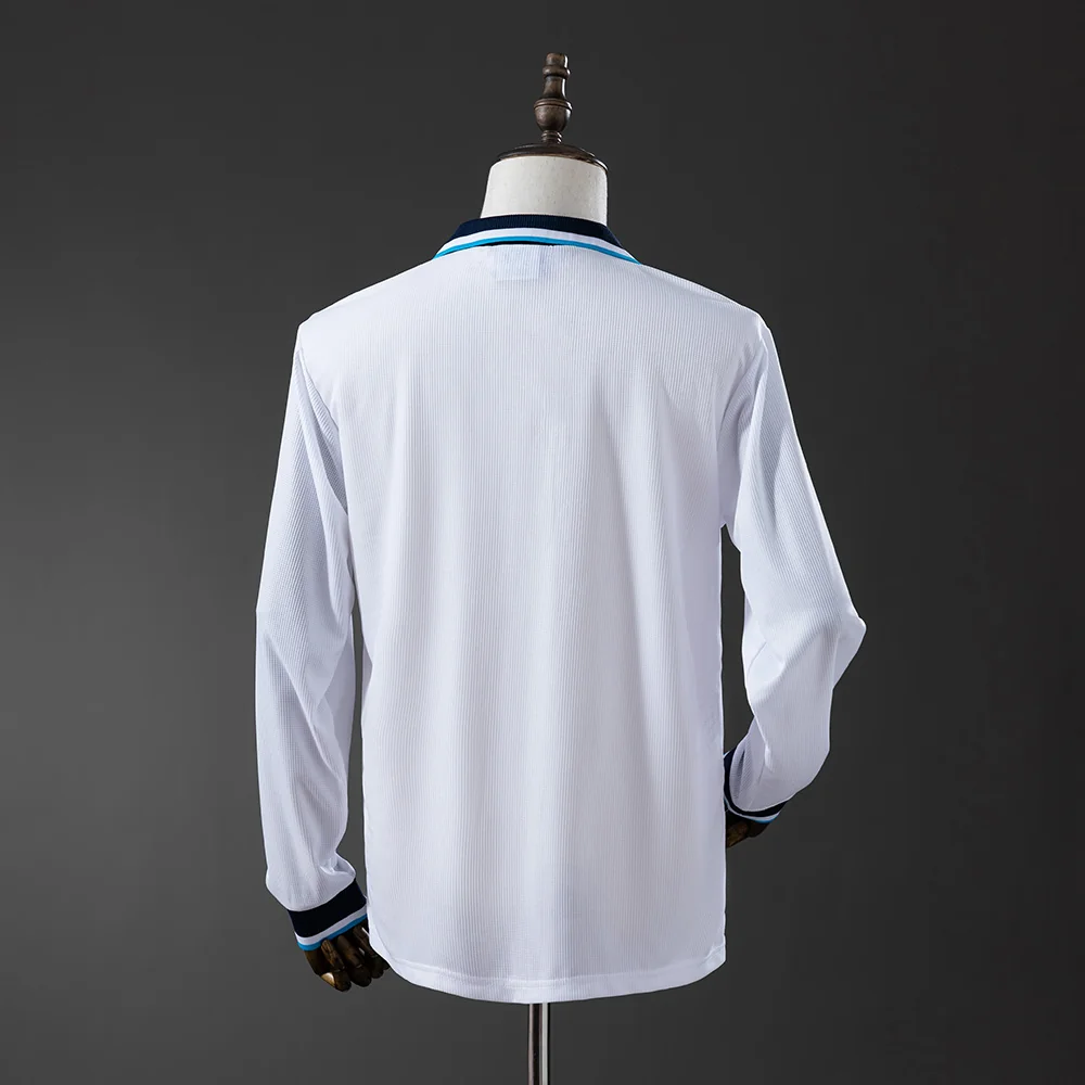England 1996 Home Long Sleeve Retro Jersey S-XXL - Image 3