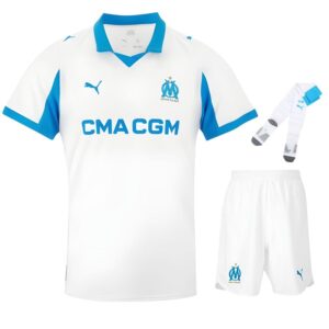 OM Olympique de Marseille Home Children's Kit Jersey 2025 2026