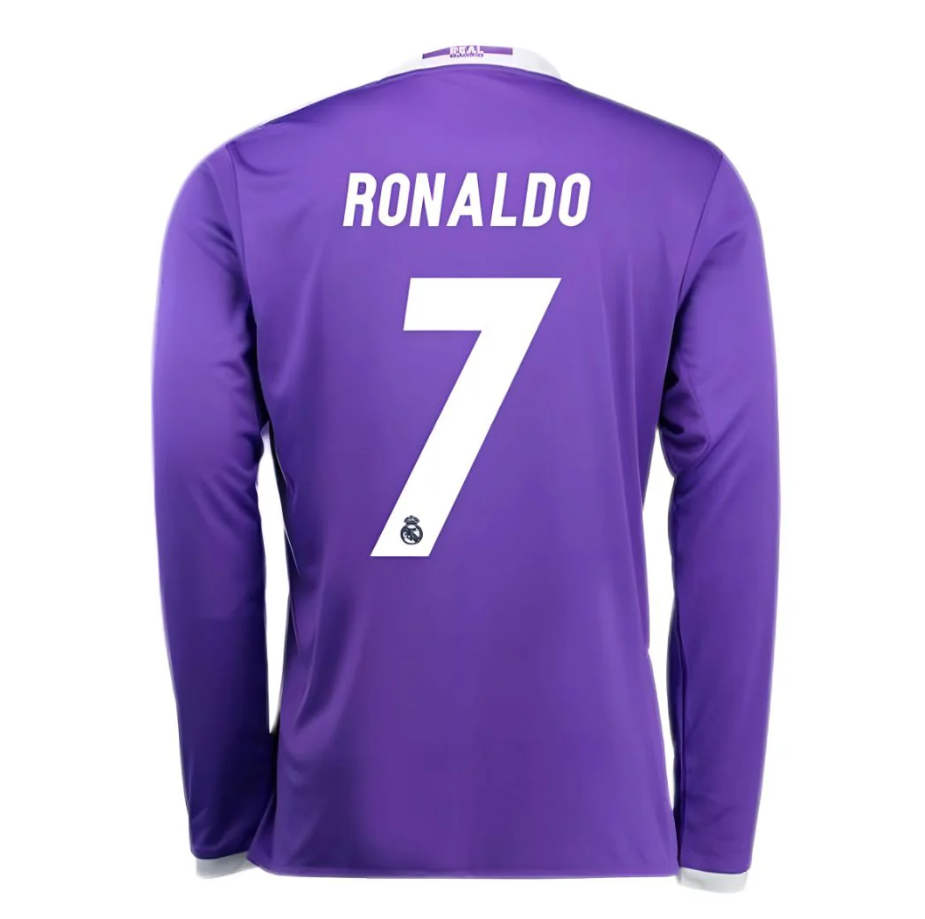 REAL MADRID 2016/17 AWAY CARDIFF FINAL RONALDO #7 JERSEY - Image 2